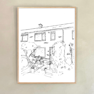 huis of portret illustratie op maat gemaakt