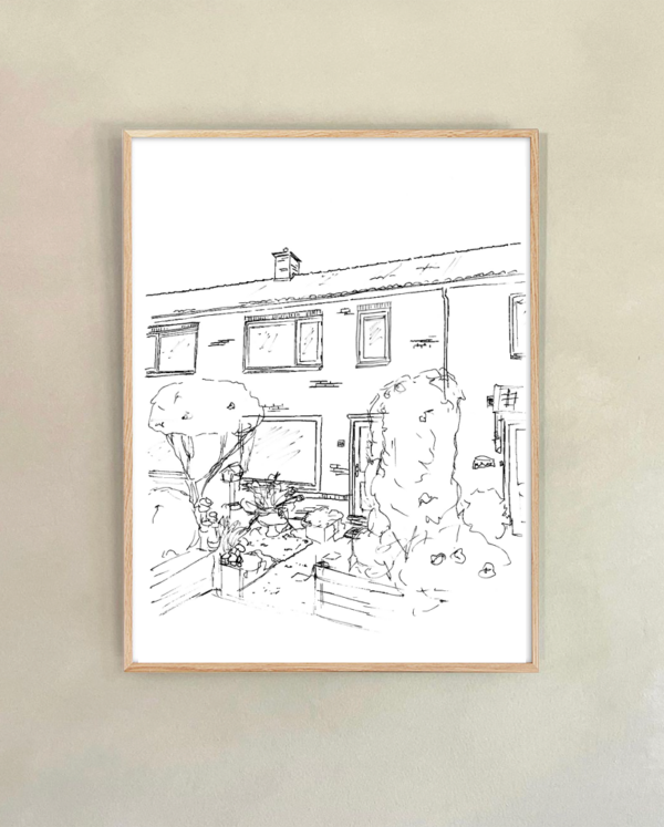 huis of portret illustratie op maat gemaakt