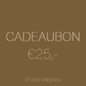 CADEAUKAART BON TER WAARDE VAN 25 EURO TE GEBRUIKEN VOOR KUNST PRINTS IN DE WEBSHOP