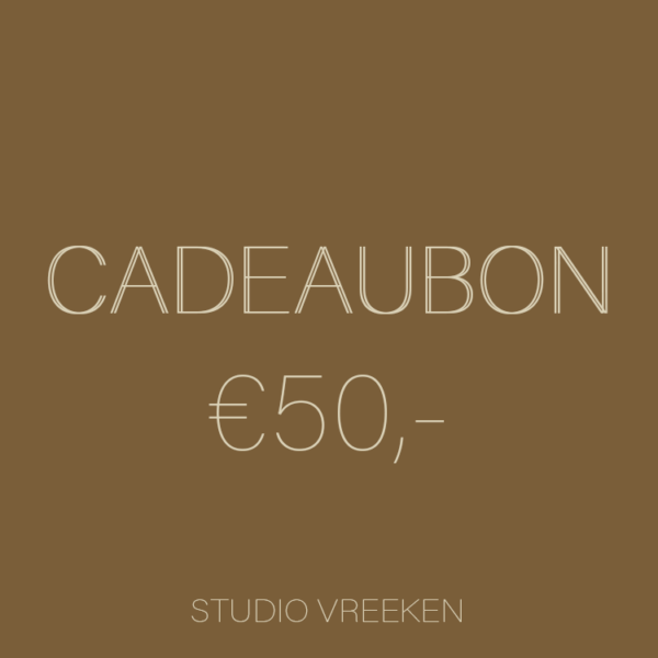 CADEAUKAART BON TER WAARDE VAN 50 EURO TE GEBRUIKEN VOOR KUNST PRINTS IN DE WEBSHOP