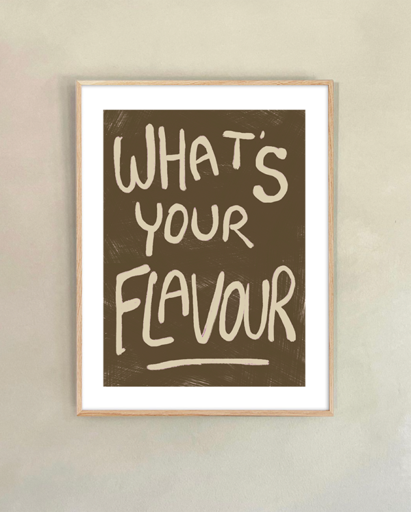 Grafische tekst whats your flavour quote