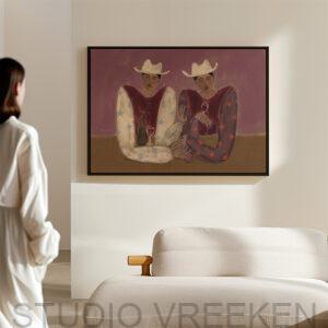Hoogwaardige kunstprint op canvas, beschikbaar met of zonder baklijst. Strak en elegant design, perfect voor een moderne interieurstijl