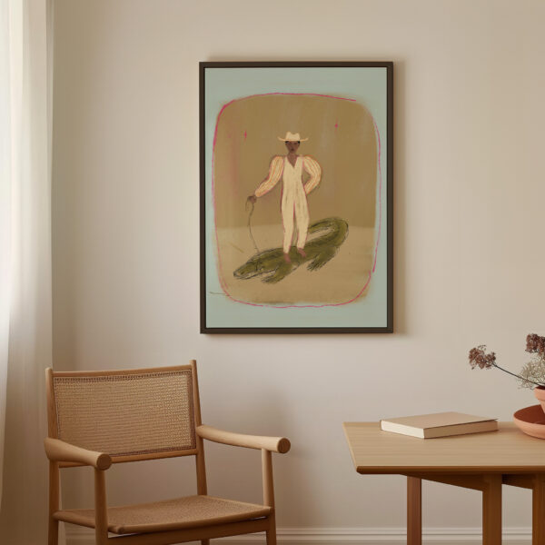 CROCODILE COWBOY | CANVAS DRUK - Afbeelding 2