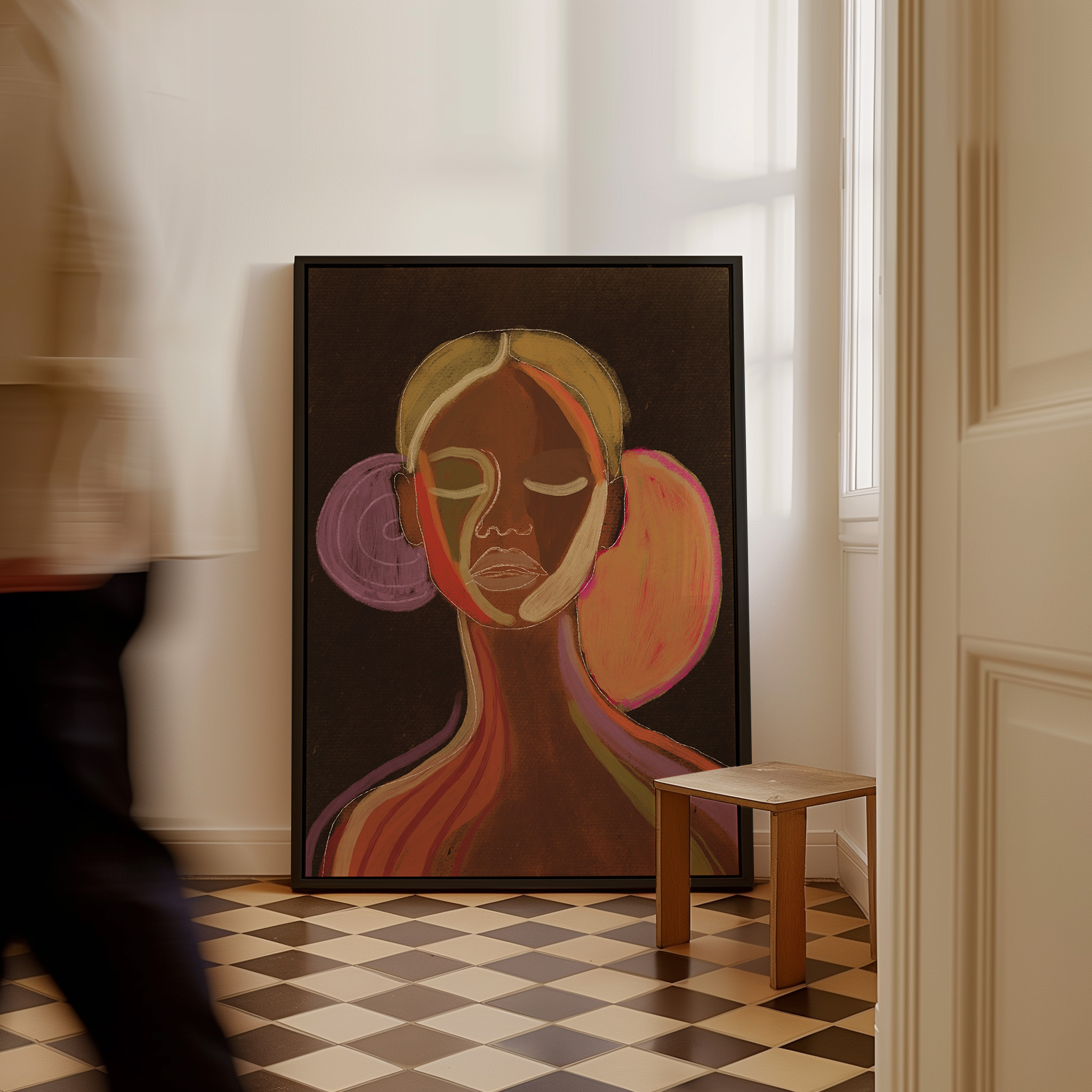 SILHOUETTE LADY 12 | CANVAS DRUK - Afbeelding 2