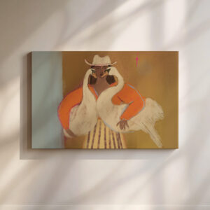 SWAN LADY HORIZONTAAL | CANVAS DRUK